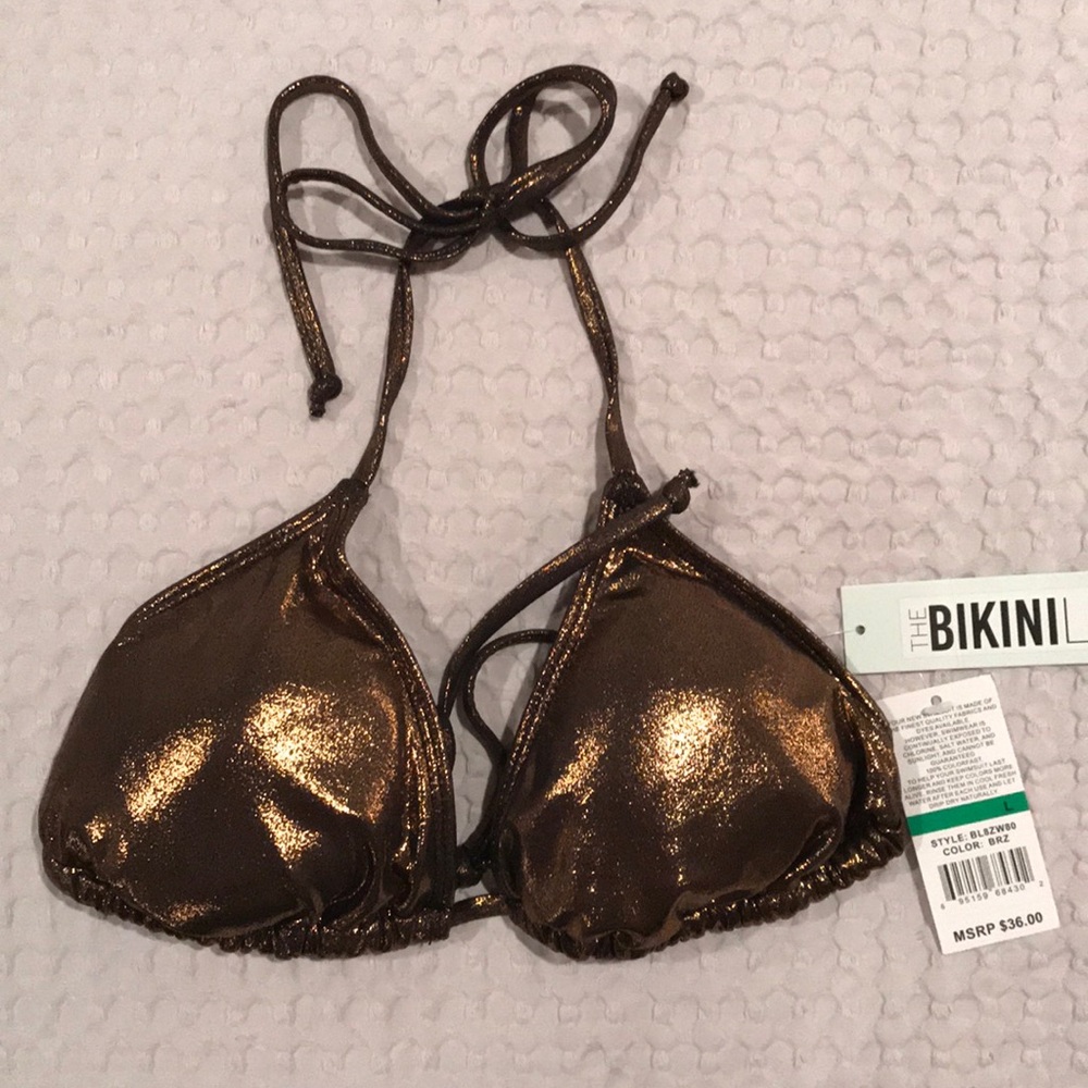 The Bikini Lab Bronze Triangle Top Size L